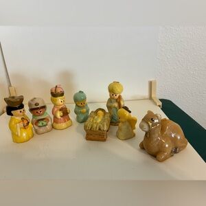 Vintage 1985 Wicks’N’ Sticks Nativity Set 8 Pieces